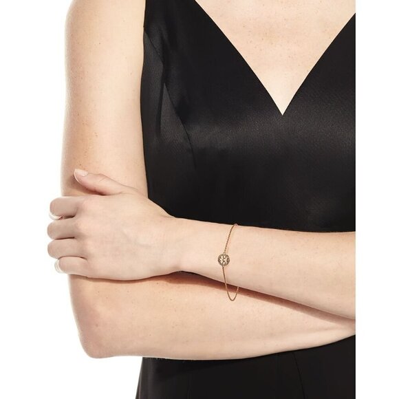 Tory Burch Miller Pave Chain Bracelet Rose Gold OS - Picture 3 of 14